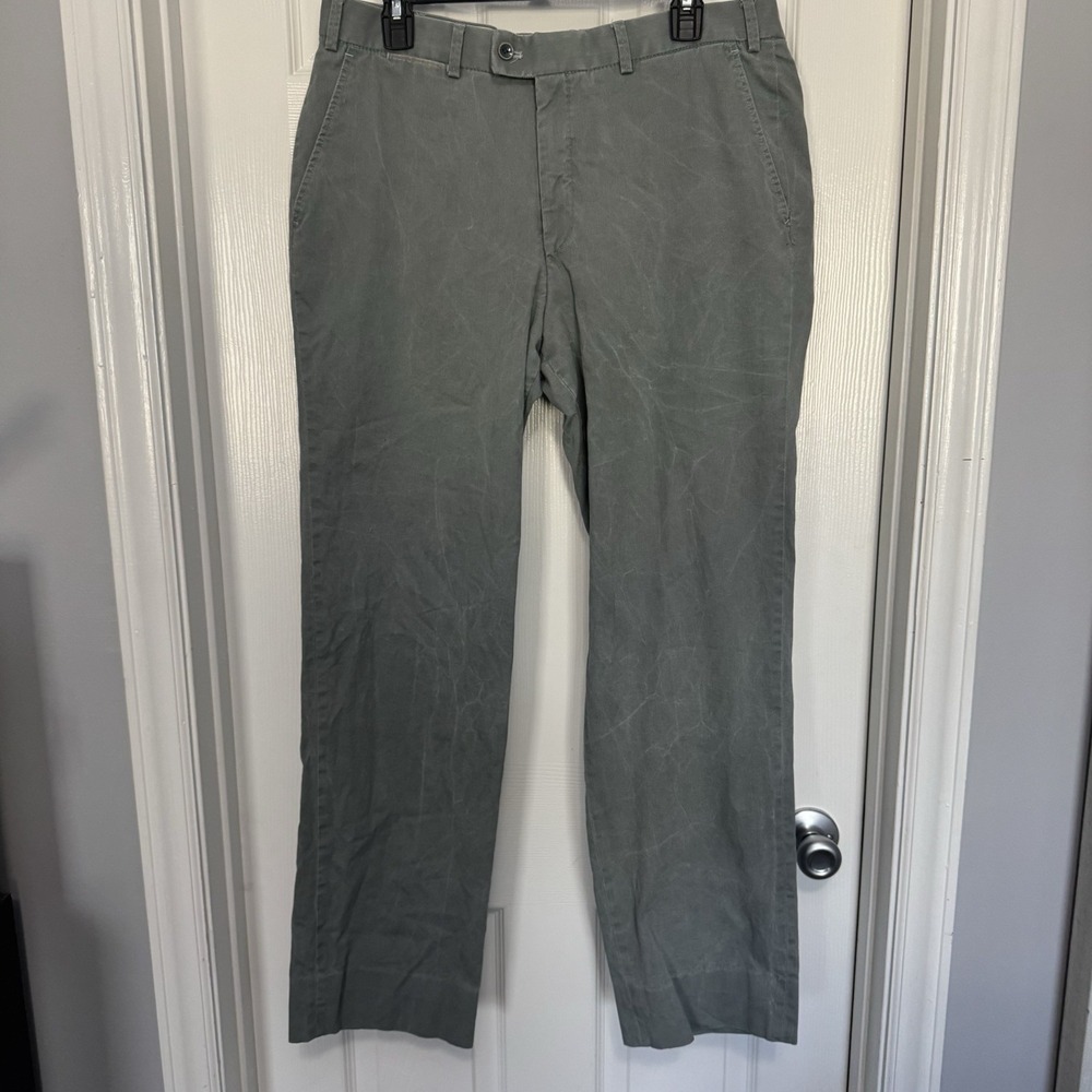 Hiltl The Ultimate Trouser 34x30 Green Tapered Mens Pants ZE500 German Designed